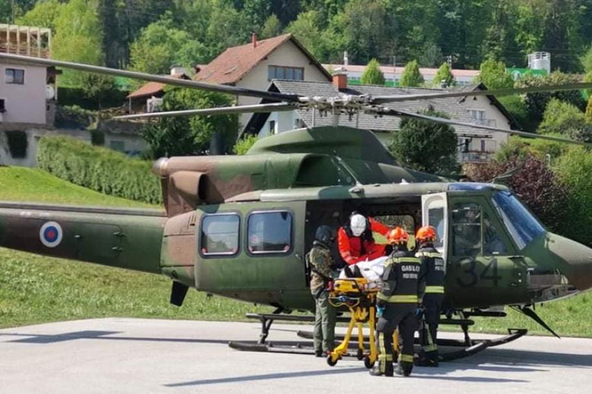 Pomoč helikopter, Sevnica, 23. april 2020
