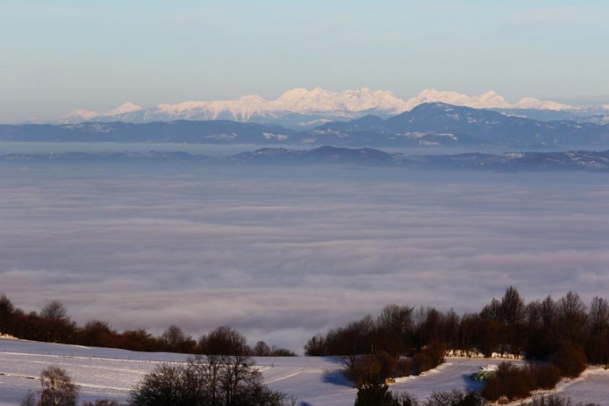 Kamniško - Savinjske Alpe z Gorjancev, 2. februar 2021