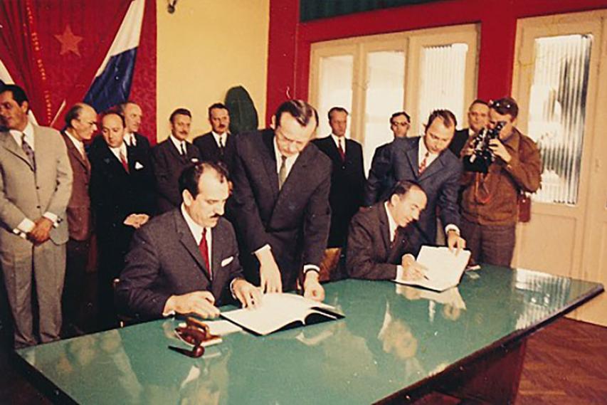 Podpis sporazuma o gradnji Nuklearne elektrarne Krško